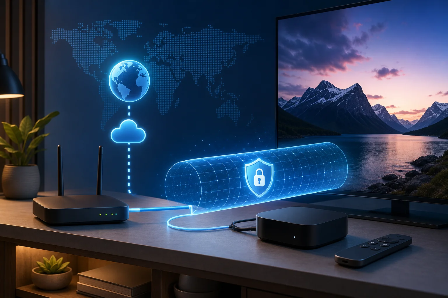 إعداد شبكة VPN لجهاز Apple TV