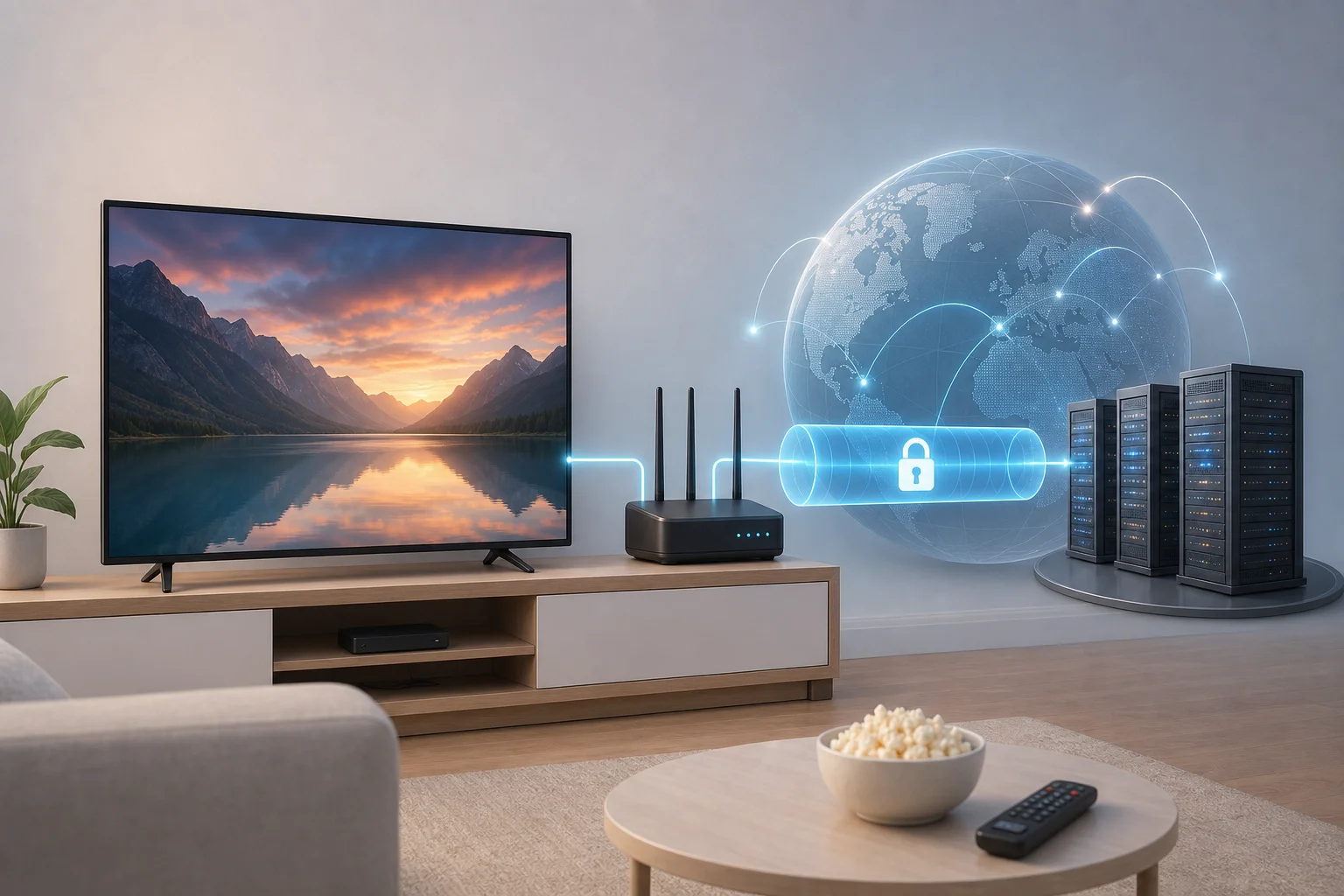 VPN for television setup network diagram