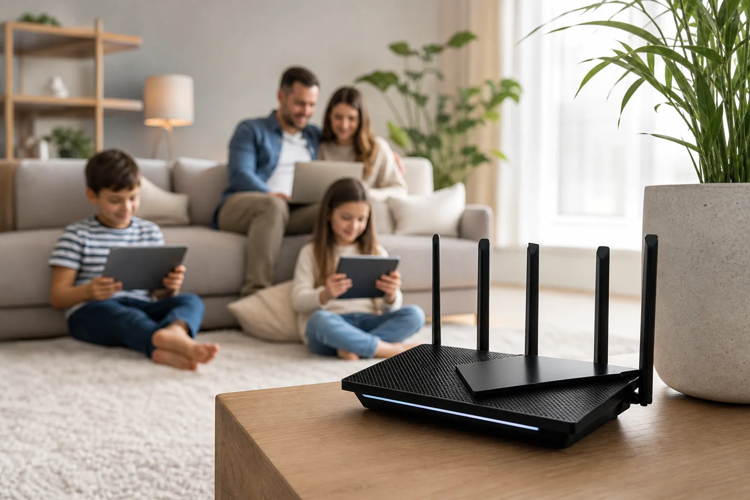 Secure family browsing with router VPN
