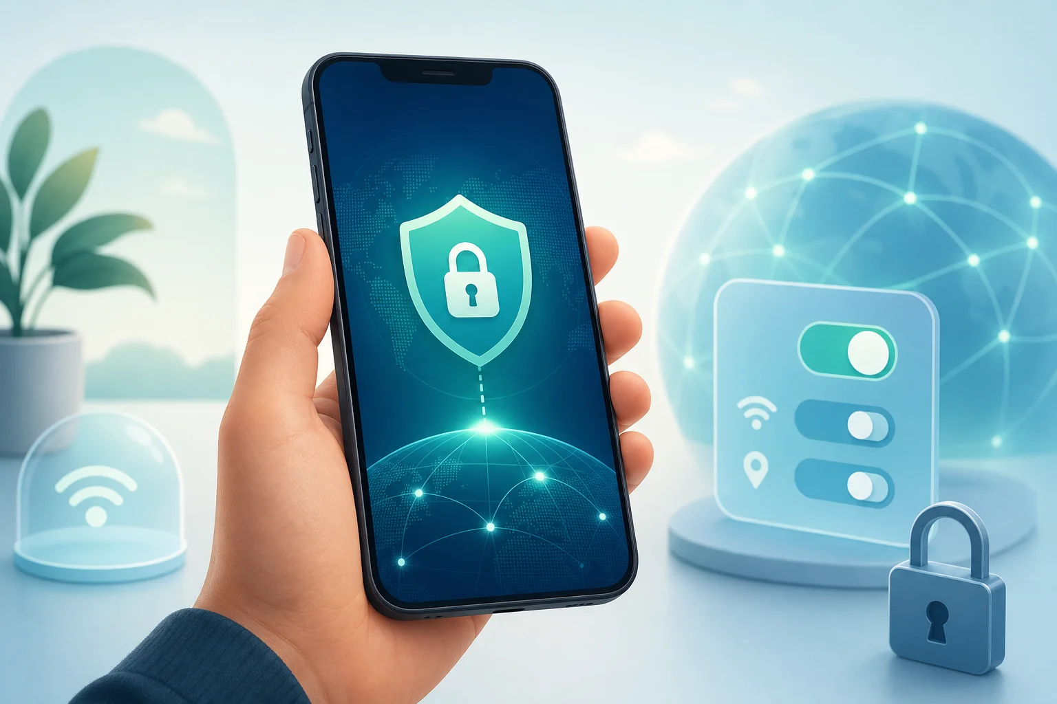 VPN settings on a smartphone