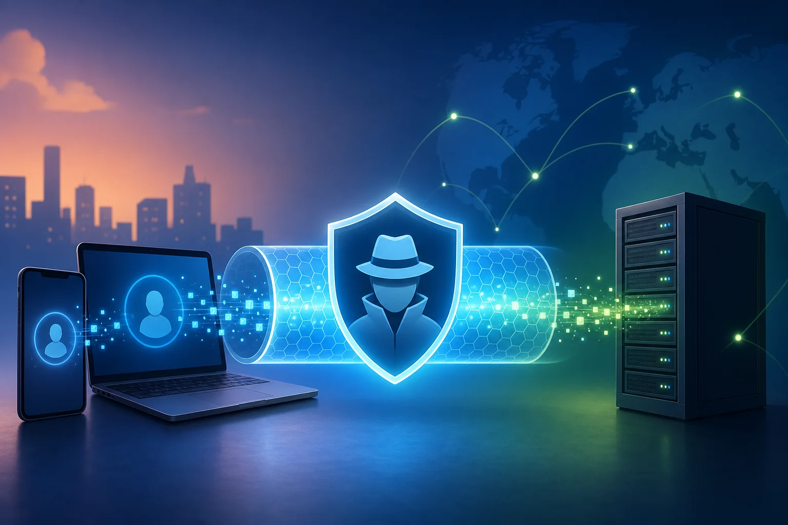 шифрование VPN для онлайн-данных