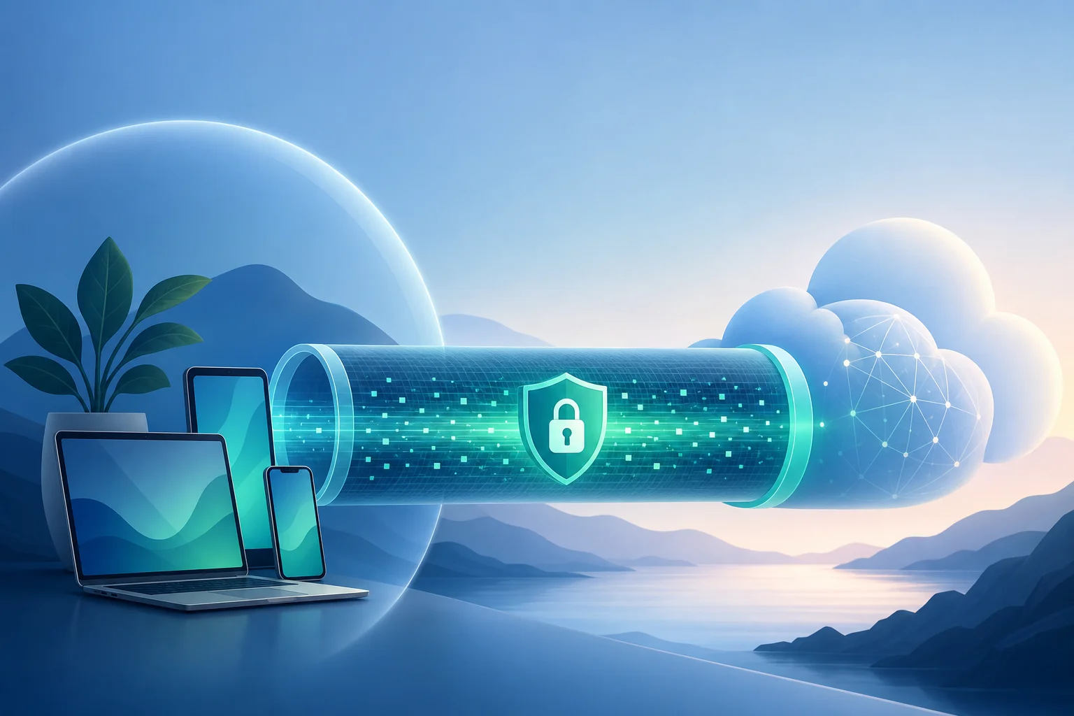 шифрование защиты данных VPN