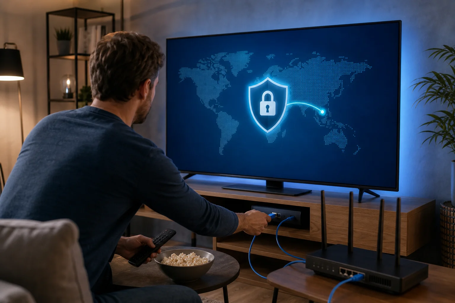 Экран настройки VPN на умном телевизоре