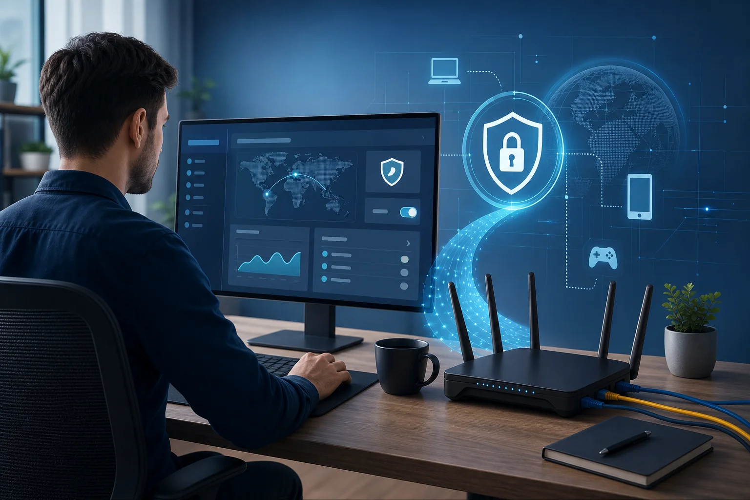 router VPN setup dashboard