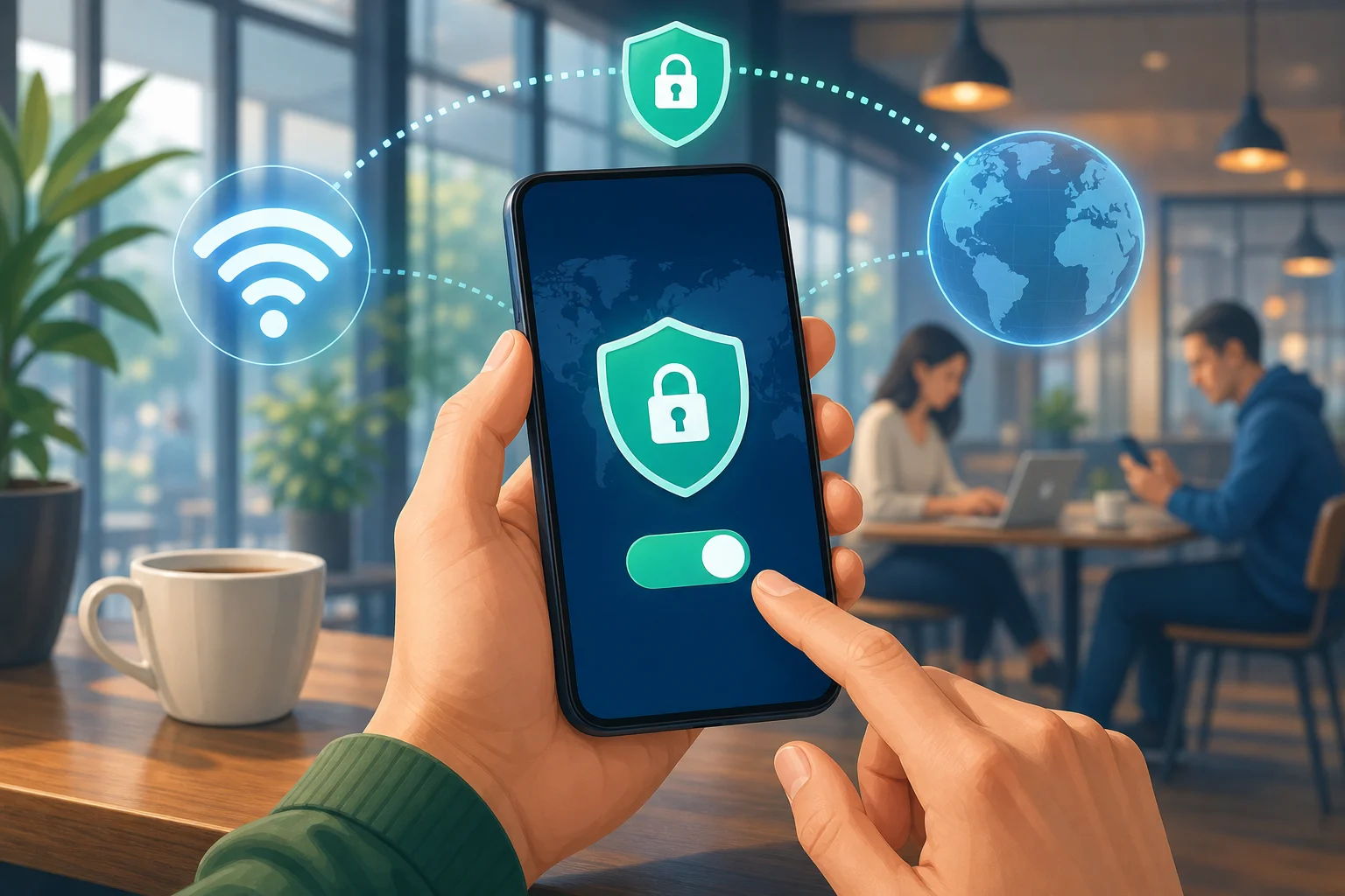 установка бесплатного VPN приложения на телефоне